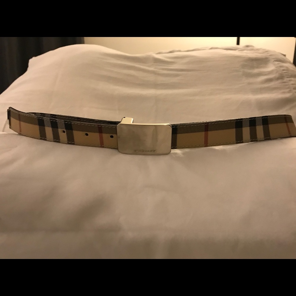 Burberry Tan and Black Belt Accessories